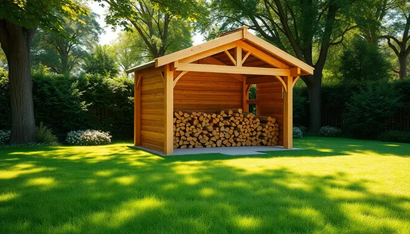 Choisir un abri bûches en bois adapté à vos besoins